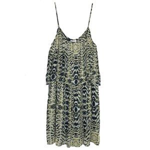 Parker Dress Zebra Print Pleated Mini Sleeveless S